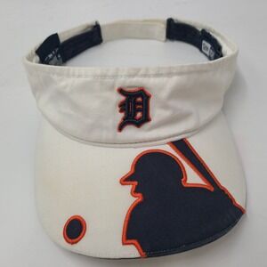 Detroit Tigers Visor Hat Adjustable New Era White Blue MLB‎ Baseball Logo Men